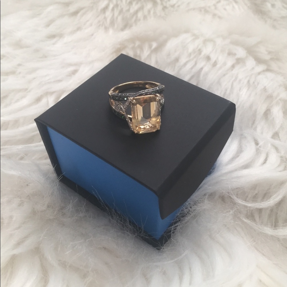 Natural Citrine 14K Ring| Cocktail Ring